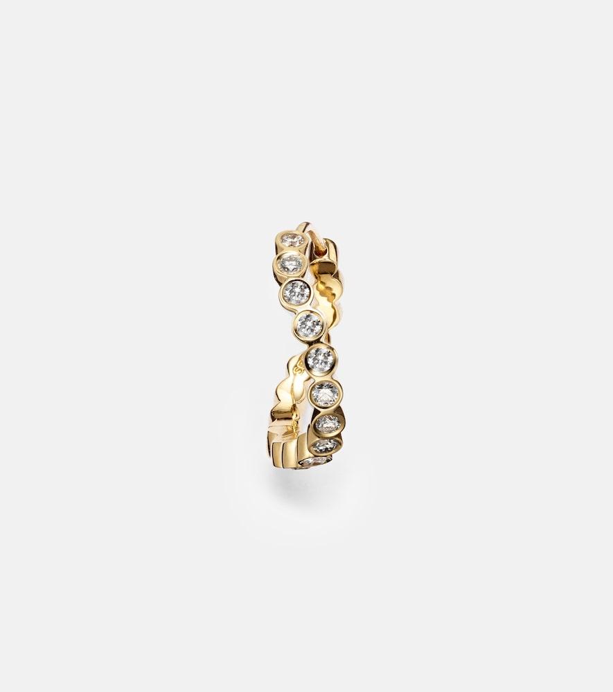sophie bille brahe courant 18kt gold single earring with diamonds