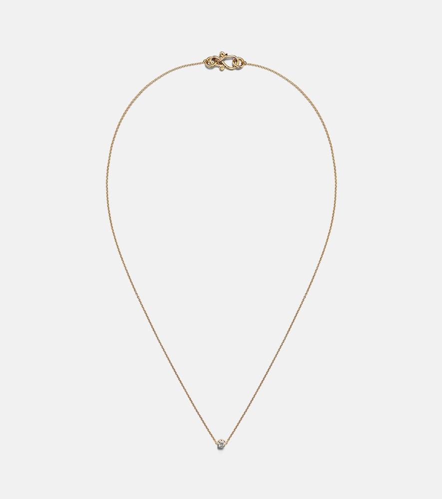 sophie bille brahe diamante simple 18kt gold and diamond necklace