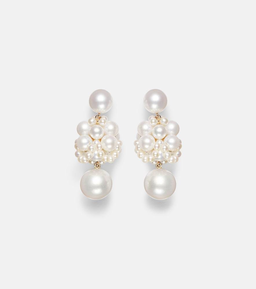 sophie bille brahe dora perle 14kt gold drop earrings with pearls