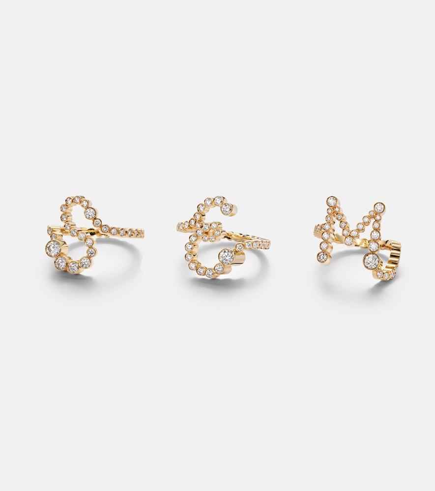 sophie bille brahe ensemble 18kt gold ring with diamonds