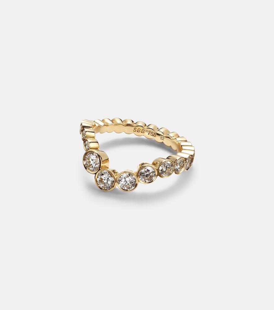 sophie bille brahe ensemble ocean 18kt gold ring with diamonds