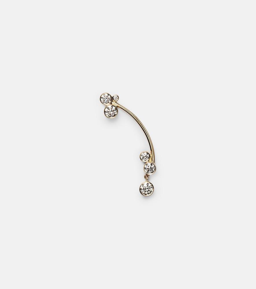 sophie bille brahe grand stella 14kt gold single earring with diamonds