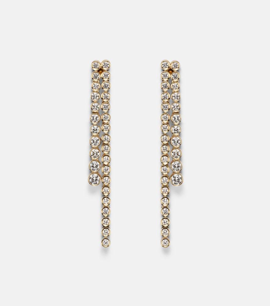 sophie bille brahe la danse 18kt gold drop earrings with diamonds