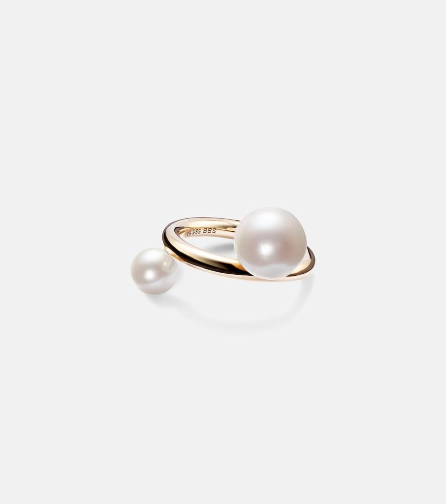 sophie bille brahe la grace 14kt gold ring with pearls