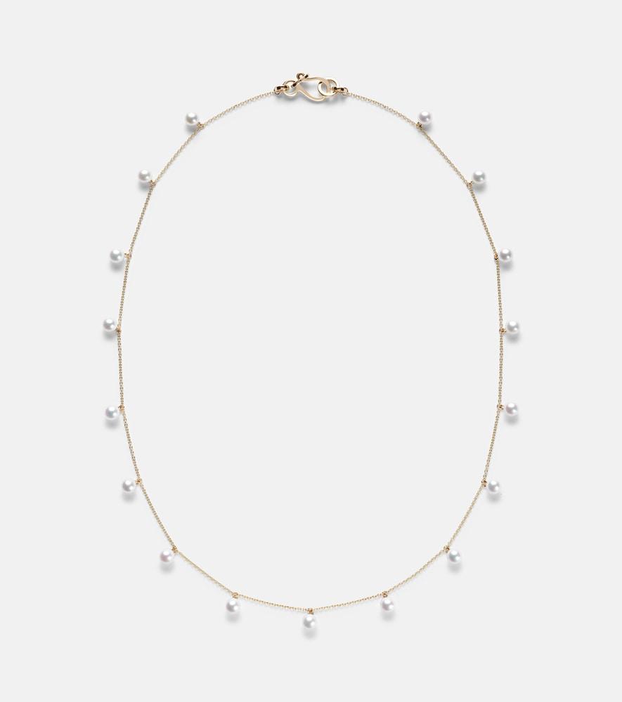sophie bille brahe lou lou 14kt gold necklace with freshwater pearls