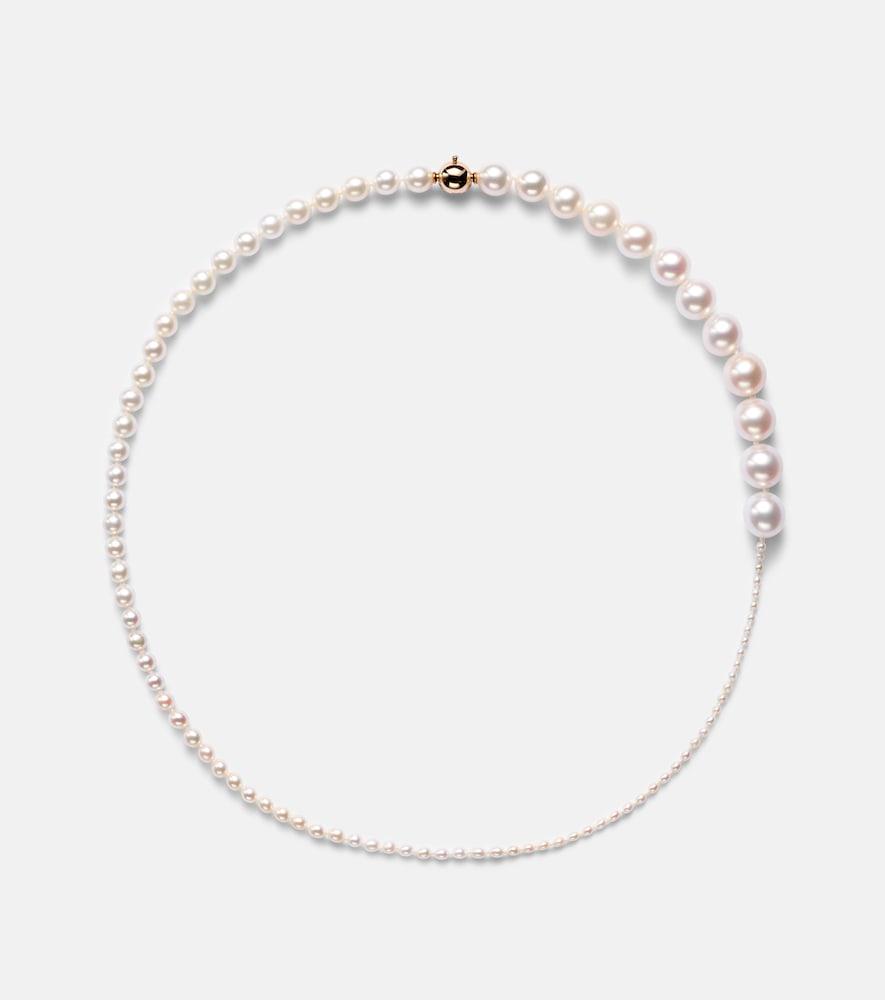 sophie bille brahe peggy 14kt gold necklace with freshwater pearls