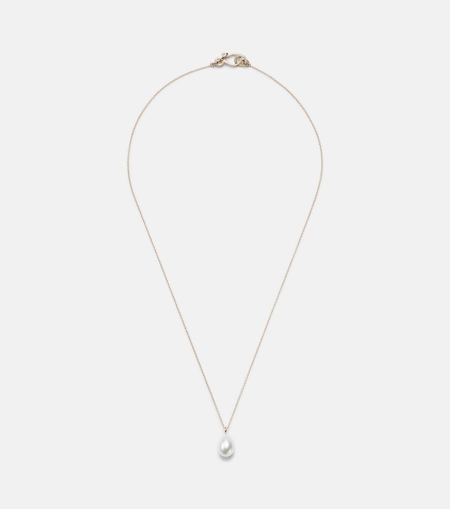 sophie bille brahe perle poire simple 14kt gold necklace with freshwater pearls