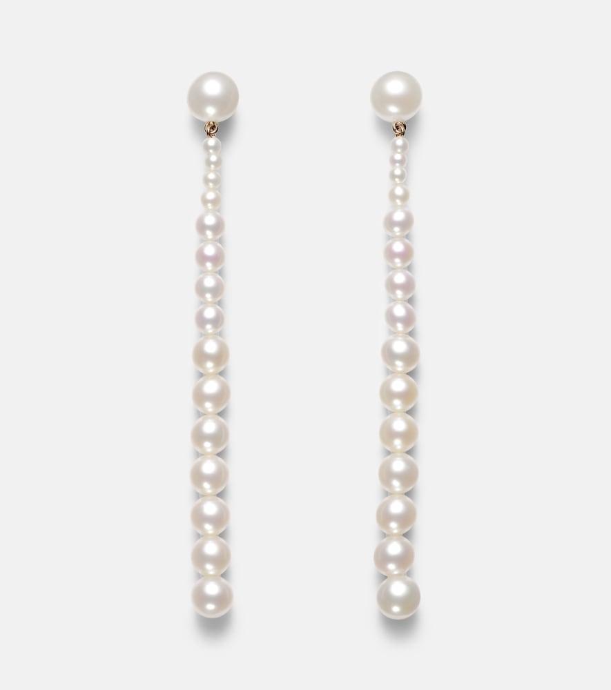 sophie bille brahe piazza 18kt gold drop earrings with freshwater pearls