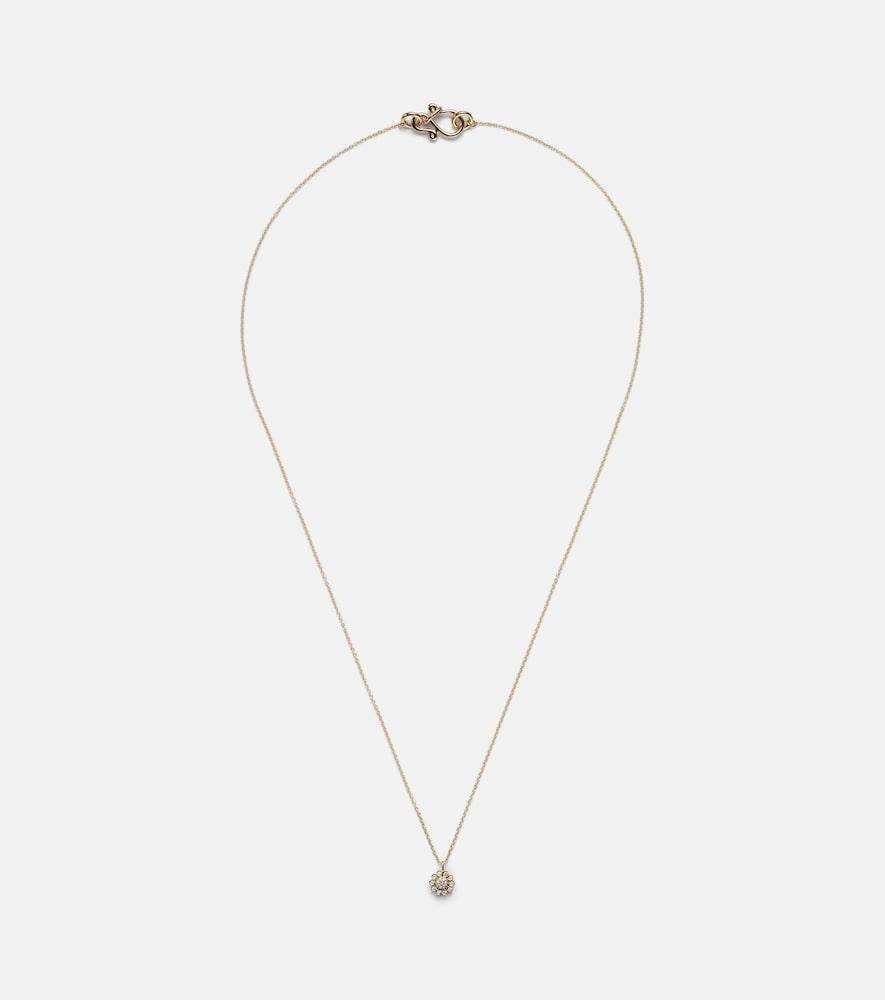 sophie bille brahe soleil simple 18kt gold necklace with diamonds