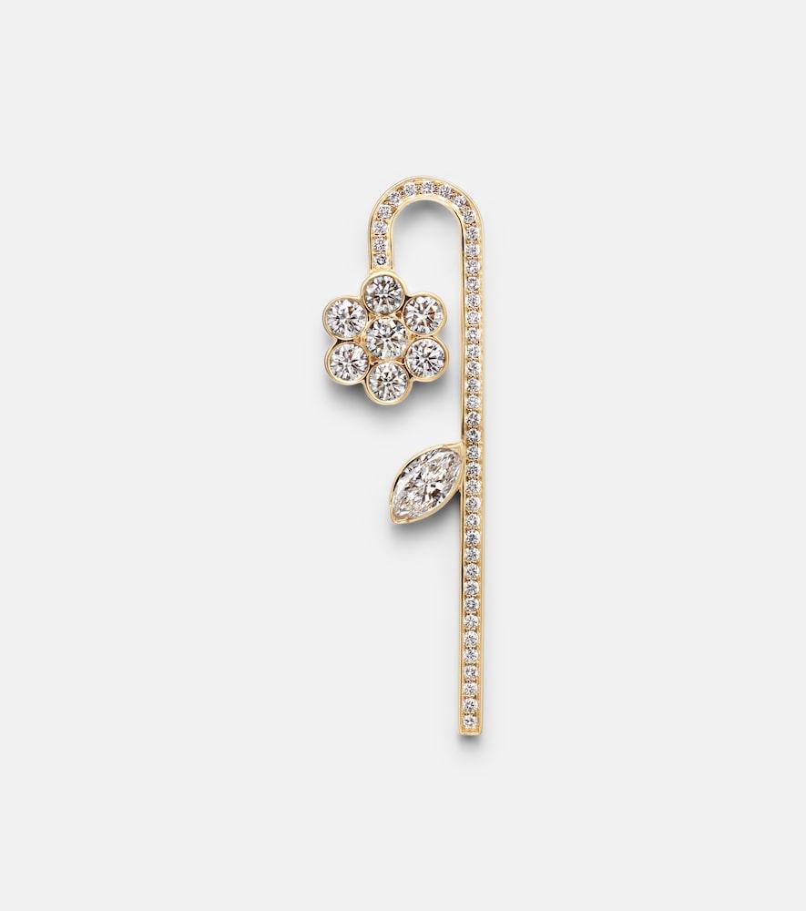 sophie bille brahe tournesol 18kt gold earring with diamonds
