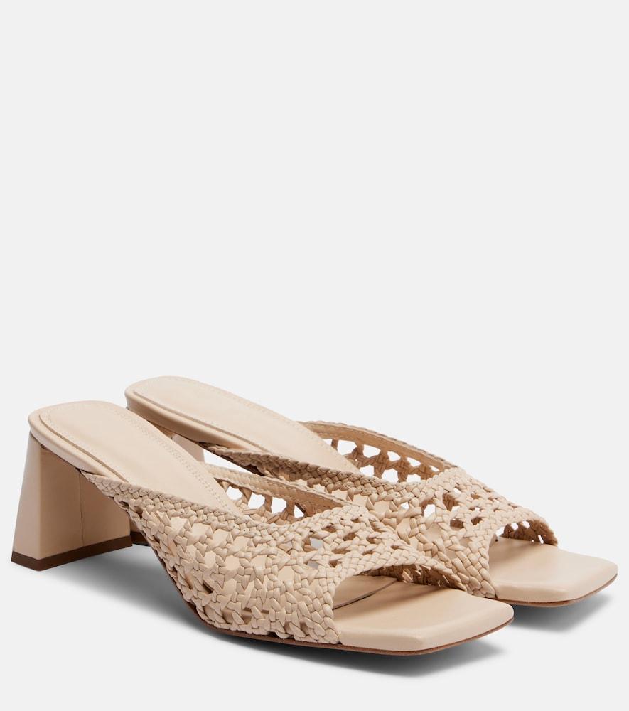 souliers martinez ernestina braided leather mules
