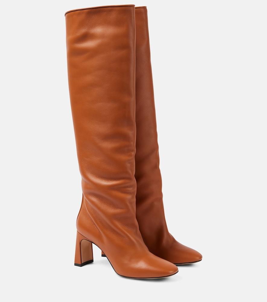 souliers martinez roberta leather knee-high boots