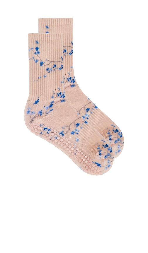 souls. blue blossom socks in blue. - size m/l (also in s/m)