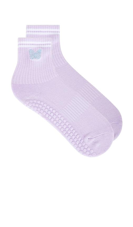 souls. butterfly socks in purple. - size m/l (also in s/m)