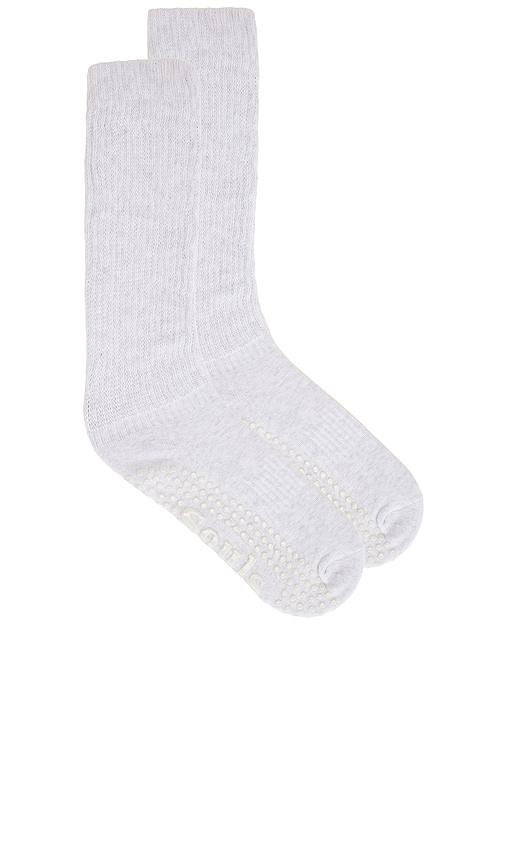 souls. grey cloud grip socks in grey. - size m/l (also in s/m)