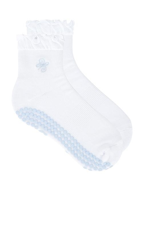 souls. new beginnings socks in white,blue. - size m/l (also in s/m)
