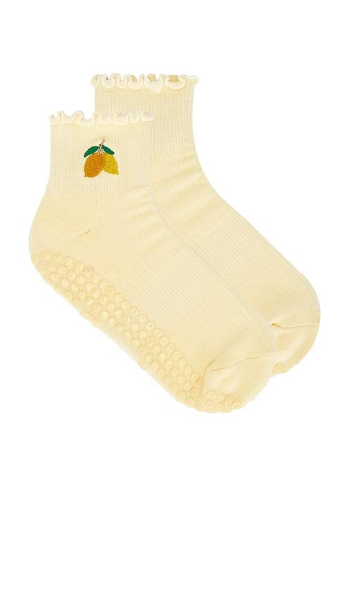 souls. spring grip socks in yellow. - size m/l (also in s/m)