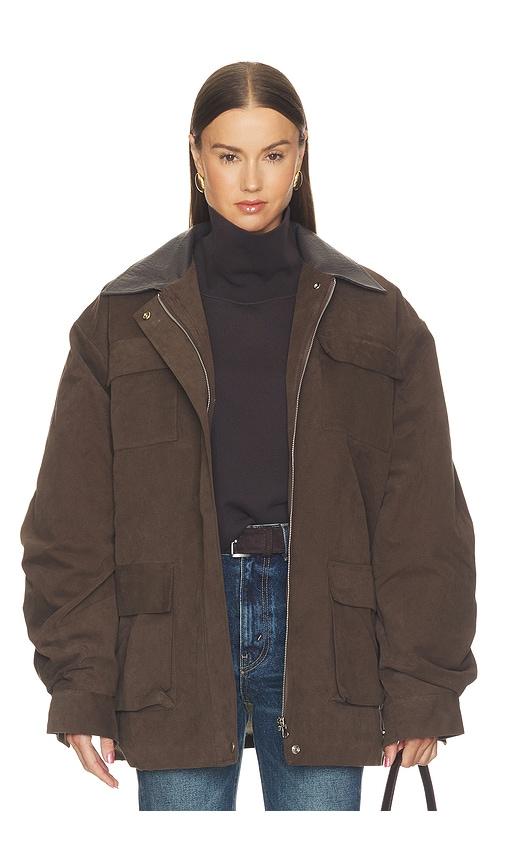 source unknown baia fleece barn jacket in brown. - size m/l (also in xs/s)