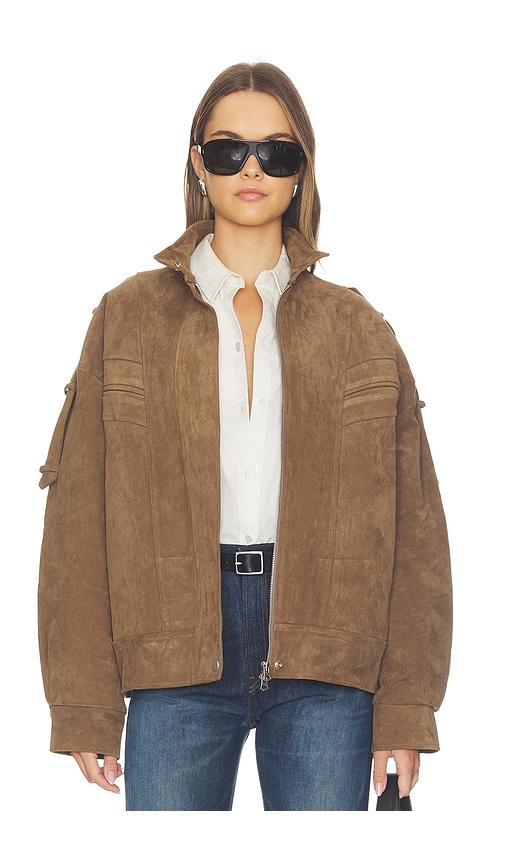 source unknown tova bomber jacket in olive. - size m/l (also in xs/s)