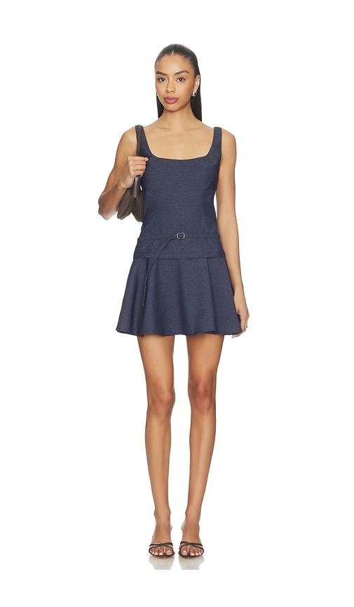 sovere aven mini dress in navy. - size l (also in xs, s, m, xl)