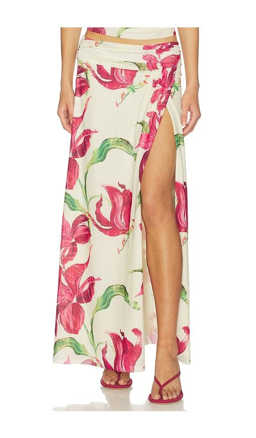 sovere azalea skirt in cream. - size l (also in s, xs, m, xl)