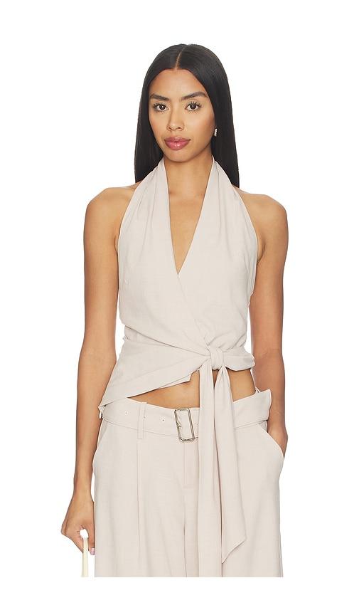 sovere deena top in beige. - size l (also in s, xs, m, xl)