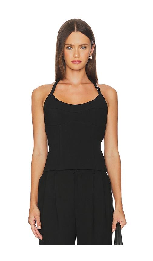sovere demi top in black. - size m (also in xs, s)