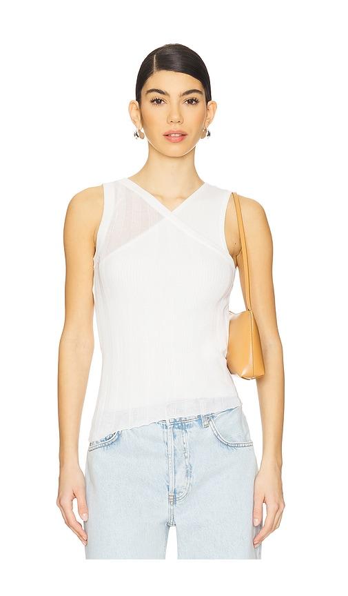 sovere duality layered tank in white. - size m (also in s)