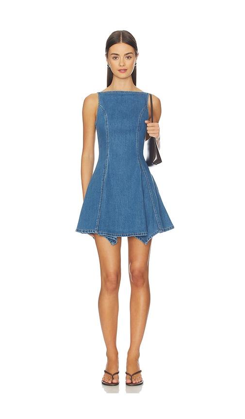 sovere elodie mini dress in blue. - size l (also in xs, s, m)