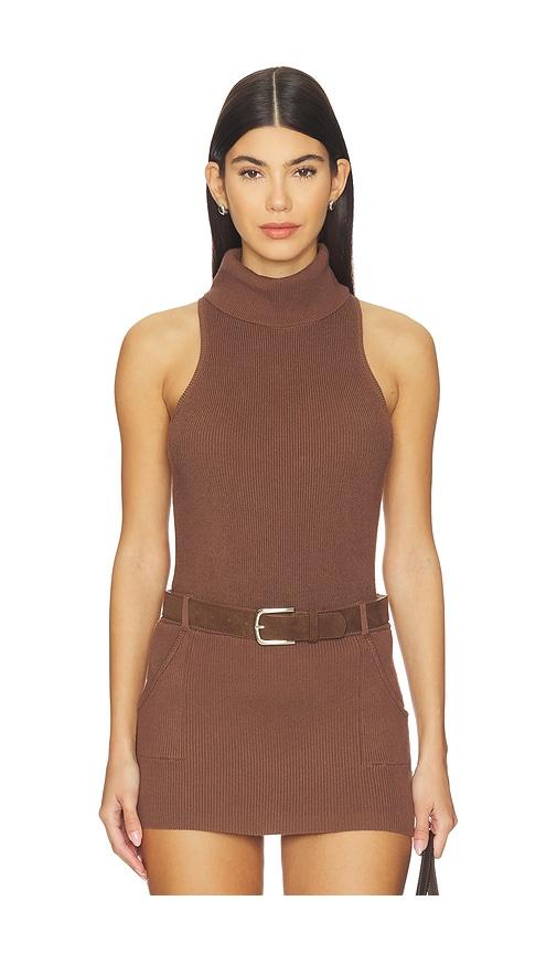 sovere elsa knit top in brown. - size l (also in s, m, xl)