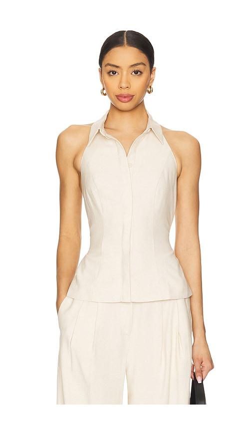 sovere eve top in beige. - size l (also in xs, s)