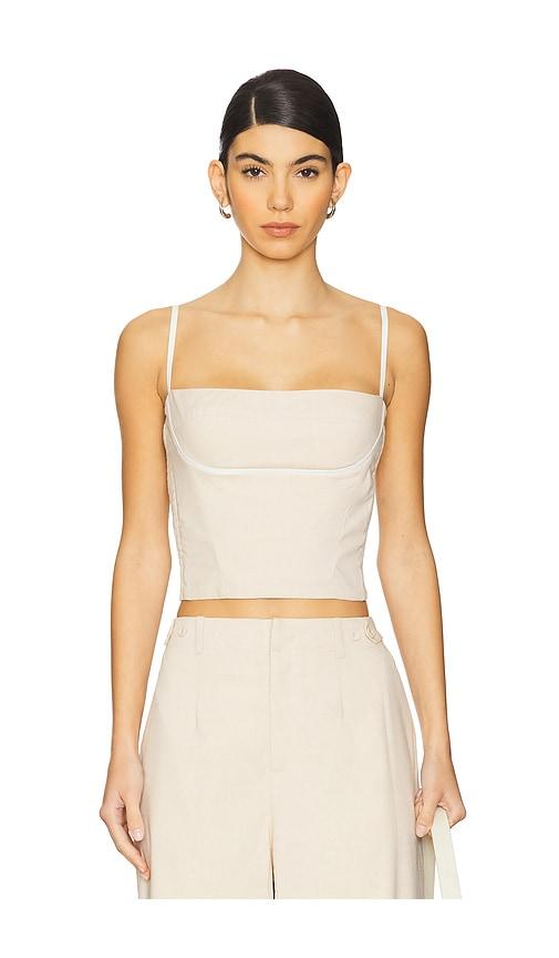 sovere freya bodice in beige. - size m (also in xs, xl/1x)