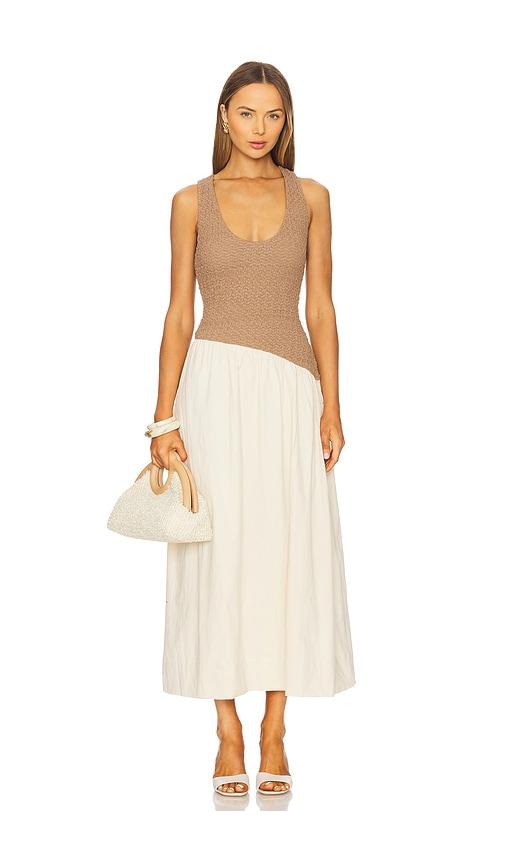 sovere haven dress in taupe. - size l (also in xs, m)