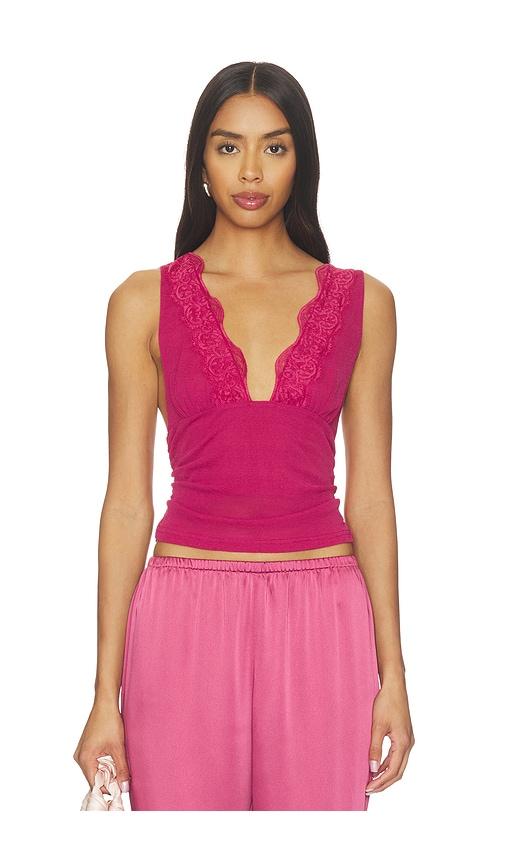 sovere loni top in red. - size l (also in s, xs, m)