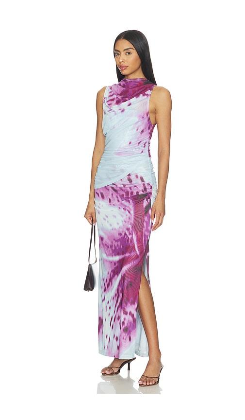 sovere odette dress in purple. - size l (also in s, xs, m)