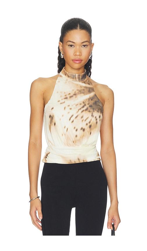 sovere odette halter top in cream. - size l (also in m, s, xs)