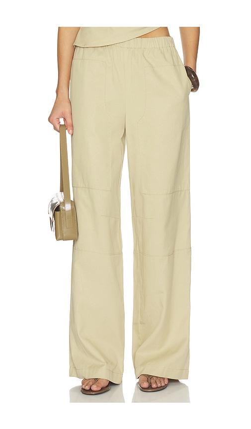 sovere remy pant in beige. - size l (also in s, xs, m)