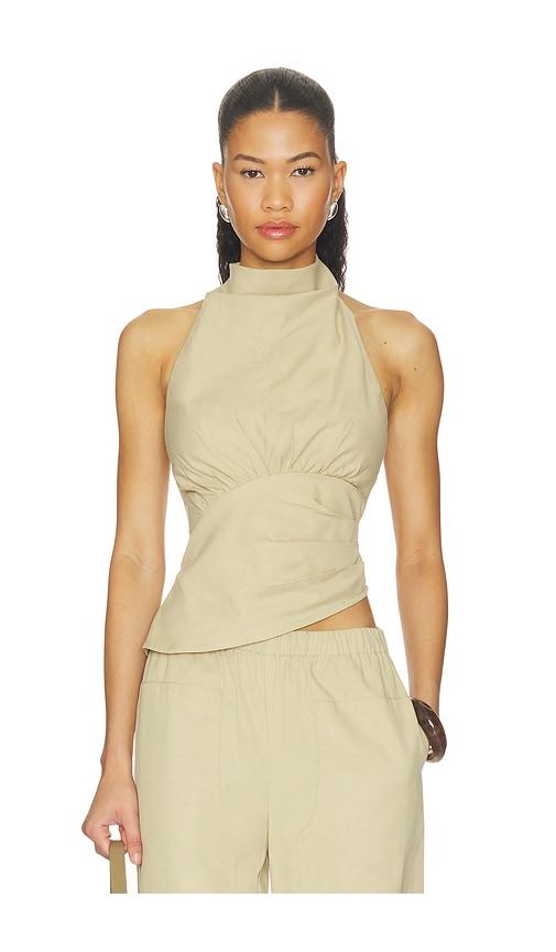 sovere remy top in beige. - size l (also in s, xs, m)