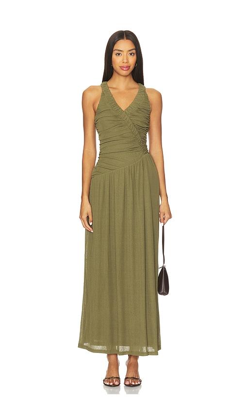 sovere rua dress in olive. - size xl (also in xs)