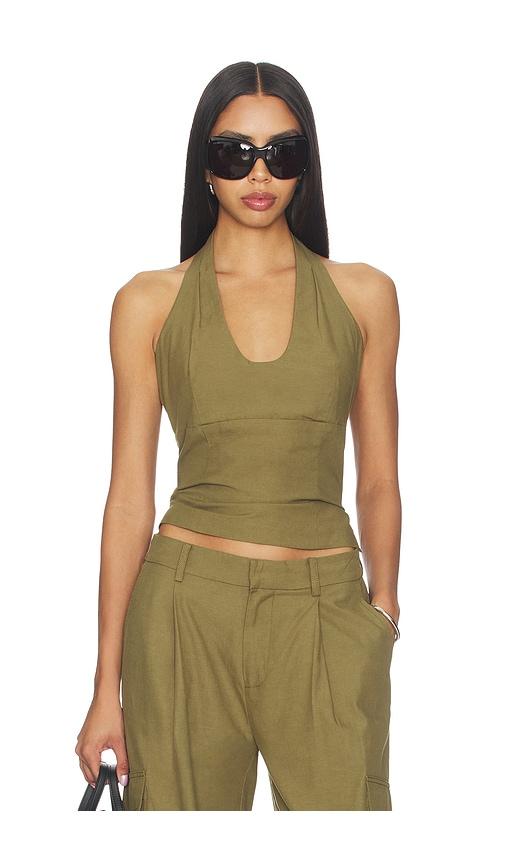 sovere sabine top in army. - size m (also in s, xs)