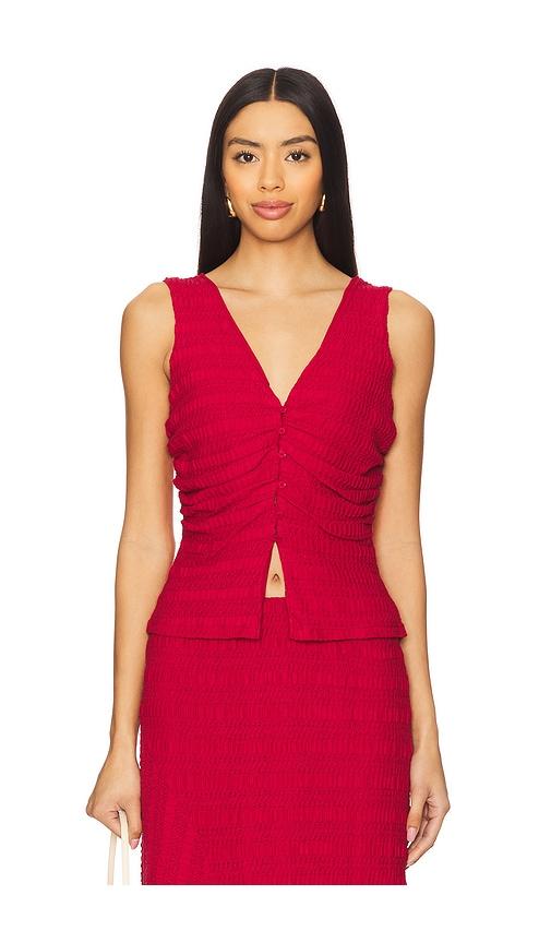 sovere sonoma top in red. - size m (also in s, xs)