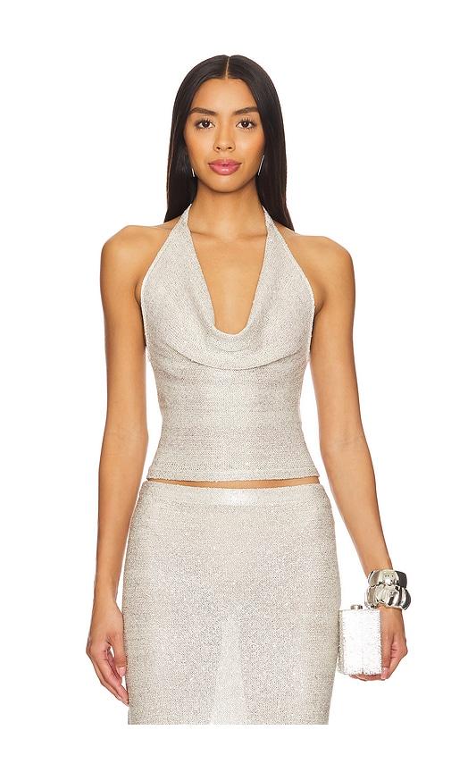 sovere spark top in beige. - size l (also in xs, s, m, xl/1x)