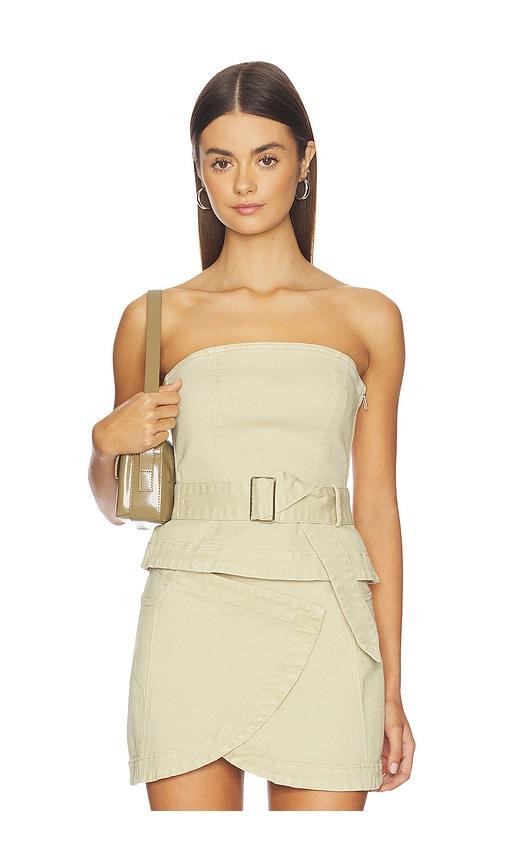 sovere verve denim bodice in beige. - size l (also in s, xs, m, xl)