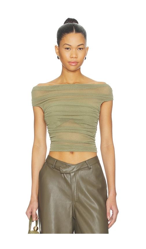 sovere zeya top in olive. - size l (also in xs, xl)