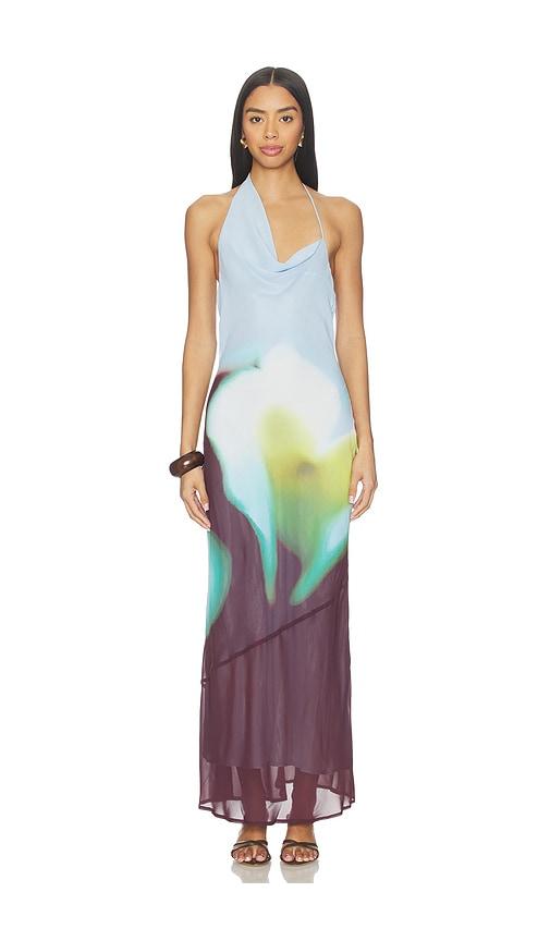 sovere zinnia dress in blue,purple. - size l (also in xs, s)