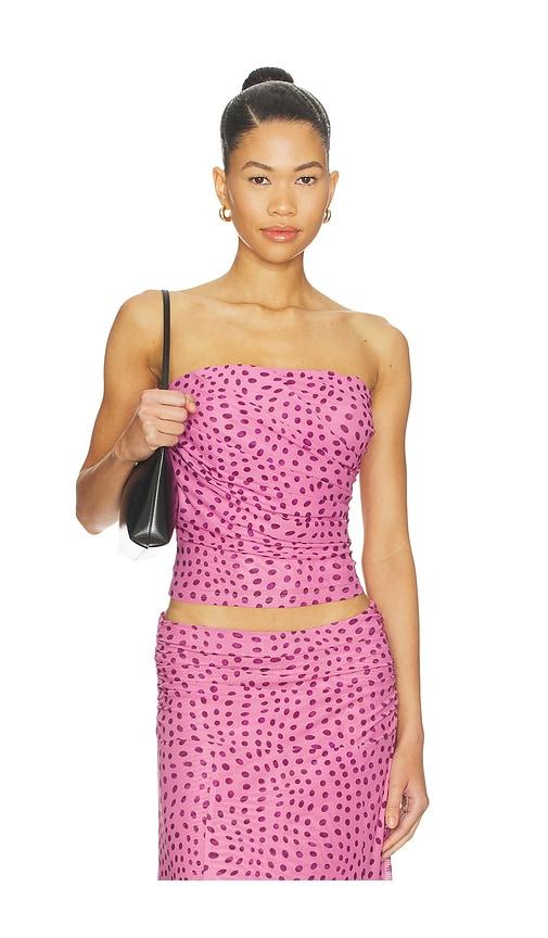 sovere zuri strapless top in mauve. - size l (also in s, xs, m)