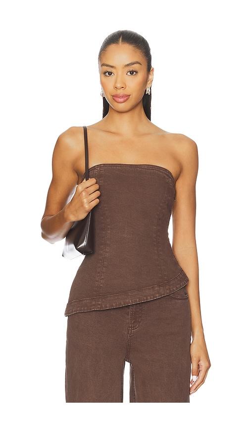 sovere zyra bodice in brown. - size m (also in s, xs)