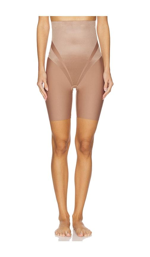 spanx spanxsculpt ultra sculpt high waist mid thigh in tan. - size l (also in xs, s, m)