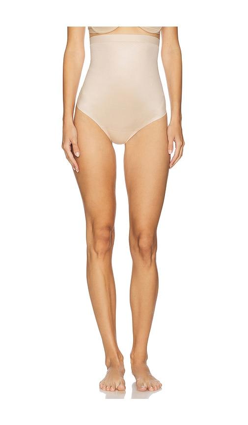 spanx spanxshape invisible high waisted thong in beige,nude. - size m (also in s)