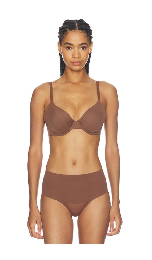 spanx supersmooth brava lightly lined bra in brown. - size 34b (also in 36b, 34c, 36c)